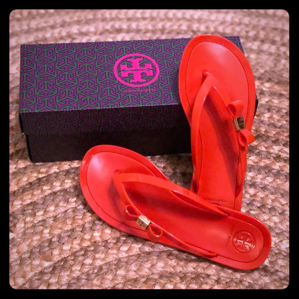 Tory Burch Michaela jelly flip flops